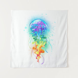 Rainbow jellyfish tapestry