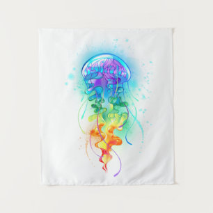 Rainbow jellyfish tapestry