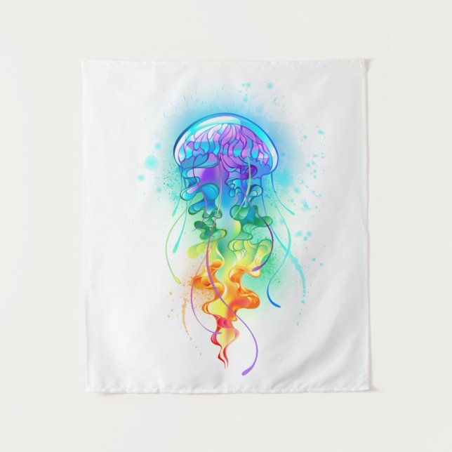 Rainbow jellyfish tapestry (Front)