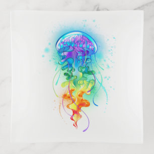 Rainbow jellyfish trinket tray