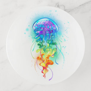 Rainbow jellyfish trinket tray