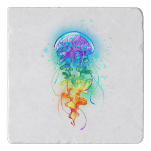 Rainbow jellyfish trivet