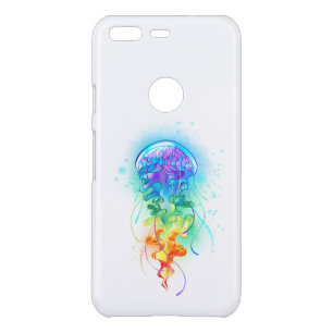 Rainbow jellyfish uncommon google pixel case