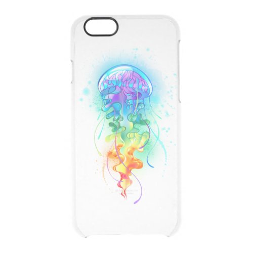 Rainbow jellyfish clear iPhone 66S case