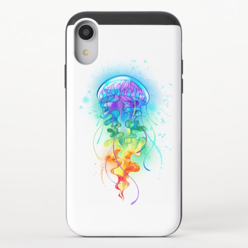 Rainbow jellyfish iPhone XR slider case
