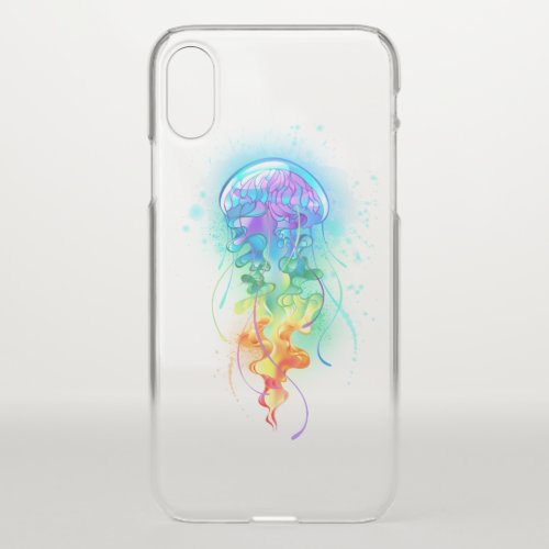 Rainbow jellyfish iPhone x case