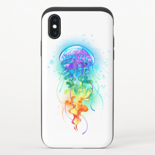 Rainbow jellyfish iPhone XS slider case