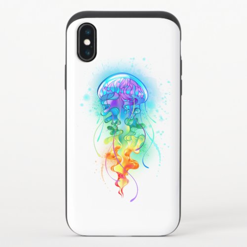 Rainbow jellyfish iPhone x slider case