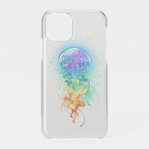 Rainbow jellyfish iPhone 11 pro case