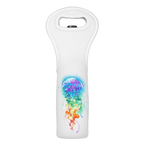 Rainbow jellyfish wine bag