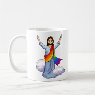 Rainbow Jesus Coffee Mug
