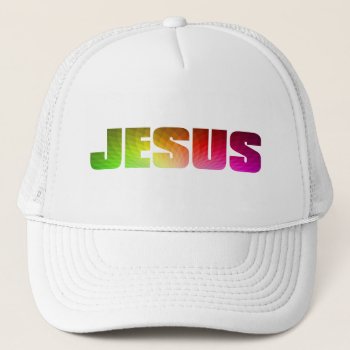 Rainbow Jesus Hat by agiftfromgod at Zazzle