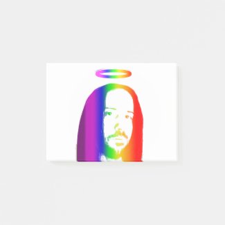 Rainbow Jesus Post-it Notes