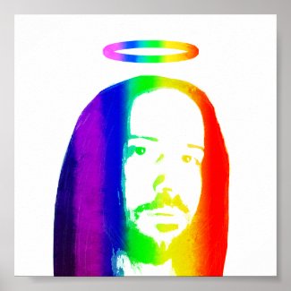 Rainbow Jesus Poster