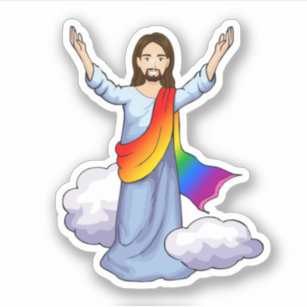 Jesus is the Rainbow sticker — Lift + Love