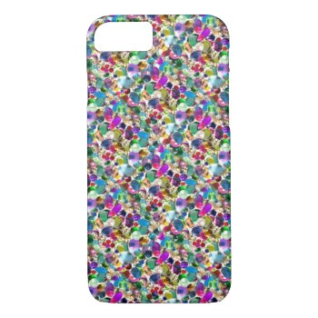 Rainbow Jewel Rhinestone Graphic Bling Iphone 7 Ca Iphone 8/7 Case by brookechanel at Zazzle