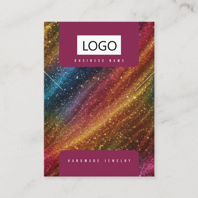 Rainbow Jewelry Earrings Necklace Display Card (Front)