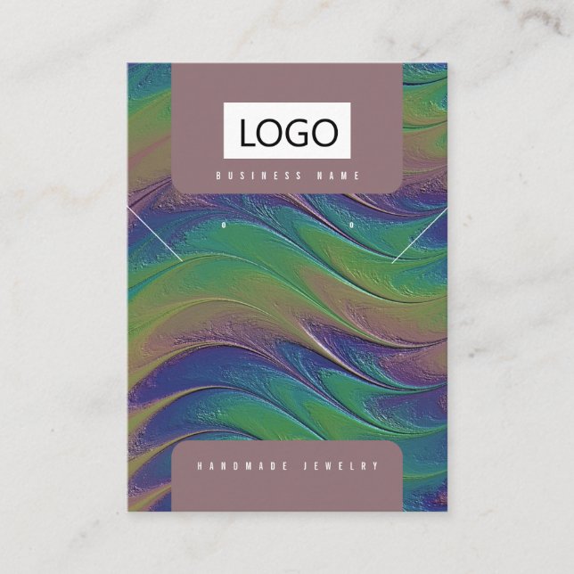 Rainbow Jewelry Earrings Necklace Display Card (Front)