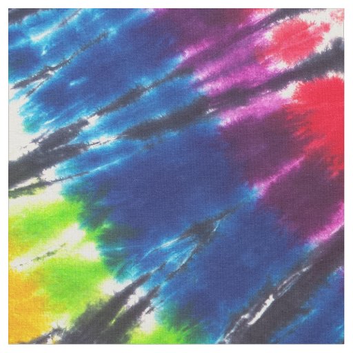 Rainbow Kaleidoscope Tie-Dye Fabric | Zazzle.com