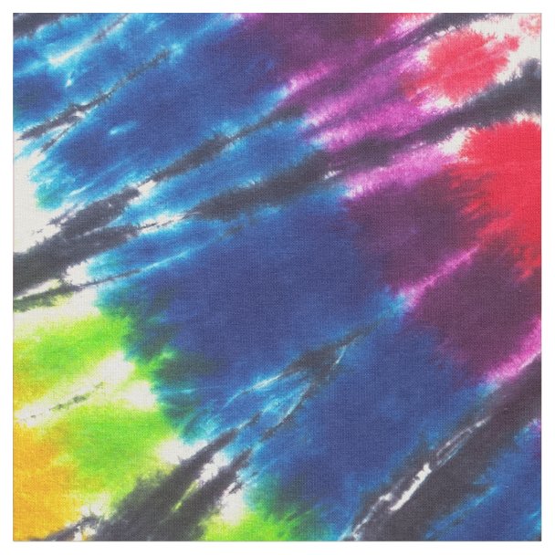 Rainbow Kaleidoscope TieDye Fabric Zazzle