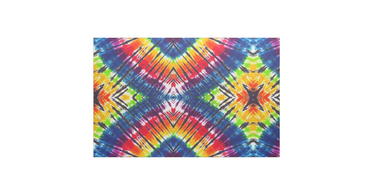 Rainbow Kaleidoscope TieDye Fabric