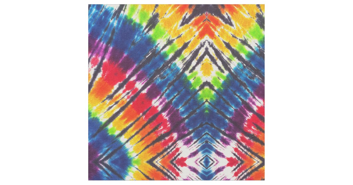 Rainbow Kaleidoscope TieDye Fabric