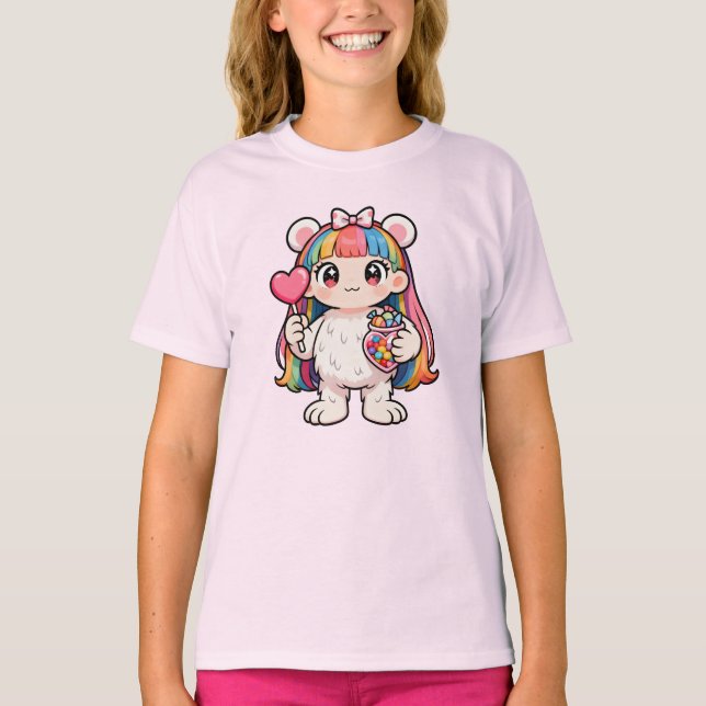 Rainbow Kawaii Bear T-Shirt (Front)