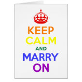 Rainbow Keep Calm and Marry On (Front)