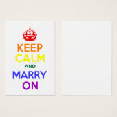 Rainbow Keep Calm and Marry On (Front & Back)