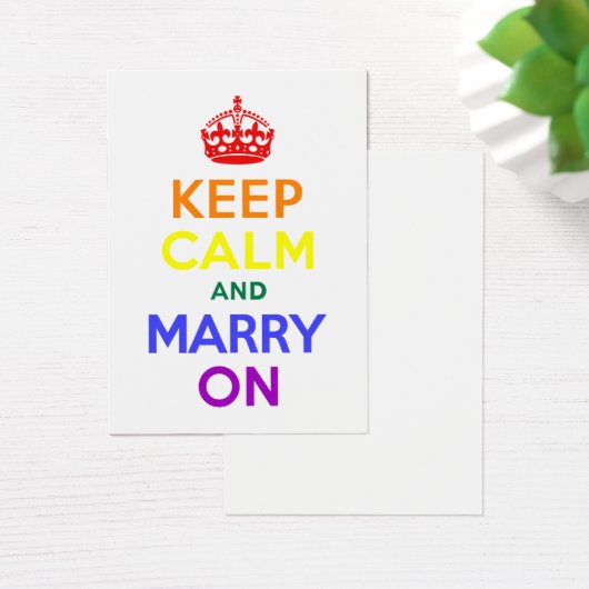 Rainbow Keep Calm and Marry On (Desk)