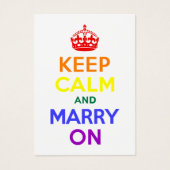 Rainbow Keep Calm and Marry On (Front)