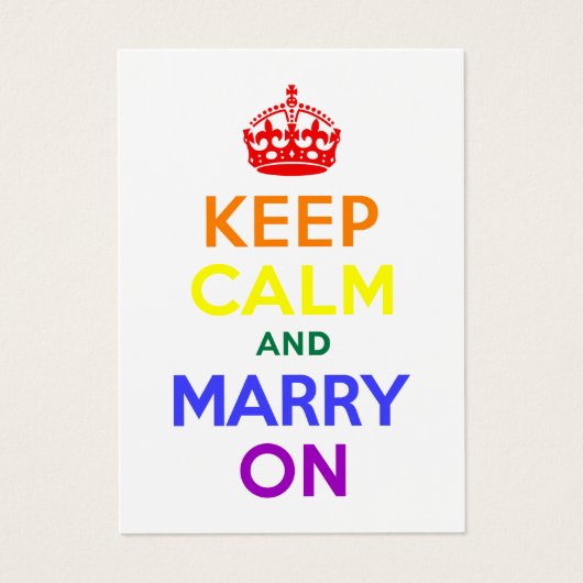 Rainbow Keep Calm and Marry On (Front)