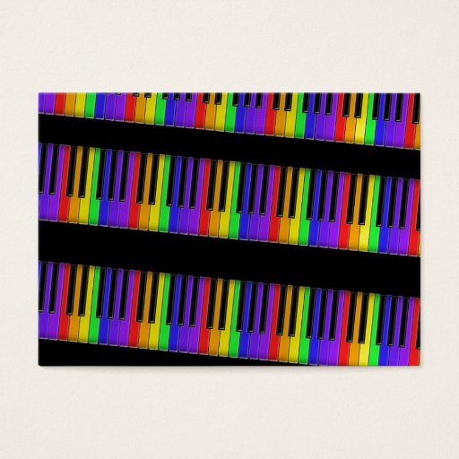 Customizable rainbow keyboard business card templates