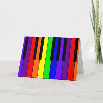 Rainbow Keyboard Card by starryseas at Zazzle