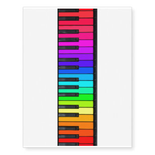 Rainbow Keyboard Temporary Tattoo