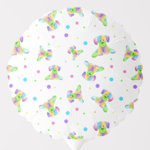 rainbow kids dog puppy polka dot bright fun colors balloon