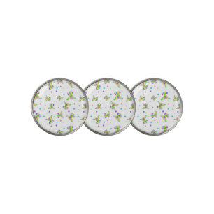 rainbow kids dog puppy polka dot bright fun colors golf ball marker