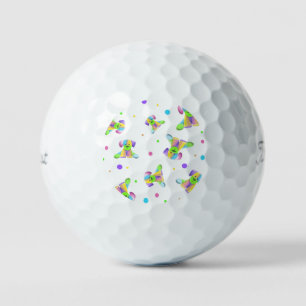 rainbow kids dog puppy polka dot bright fun colors golf balls