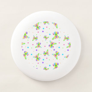 rainbow kids dog puppy polka dot bright fun colors Wham-O frisbee
