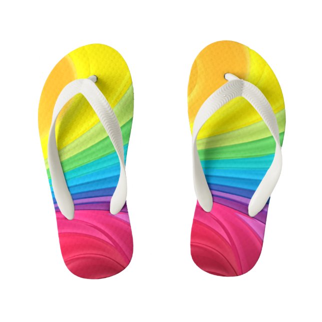 Rainbow Kids Flip Flops (Footbed)