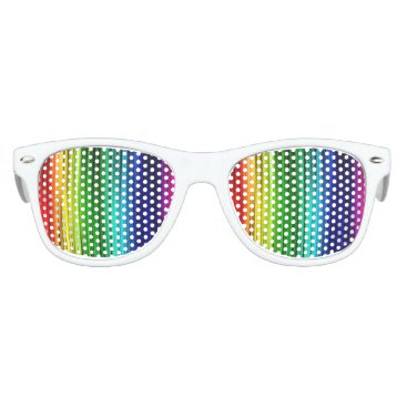 Rainbow Kids Party Shades, White Kids Sunglasses