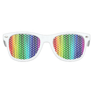 Rainbow Kids Party Shades, White Sunglasses