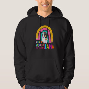 Rainbow Kindergarten No Prob Llama 100th Day of Sc Hoodie