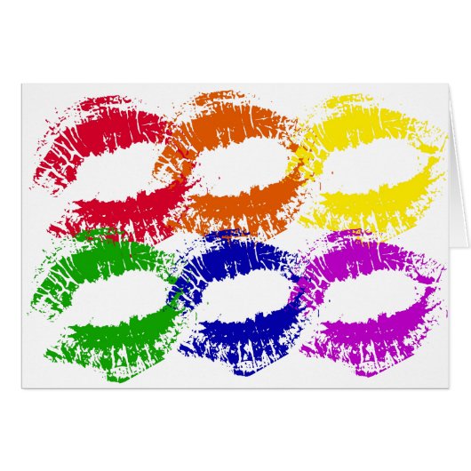 Rainbow Kisses Cards (Front Horizontal)