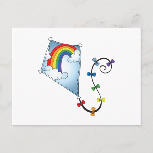 Rainbow Kite Postcard