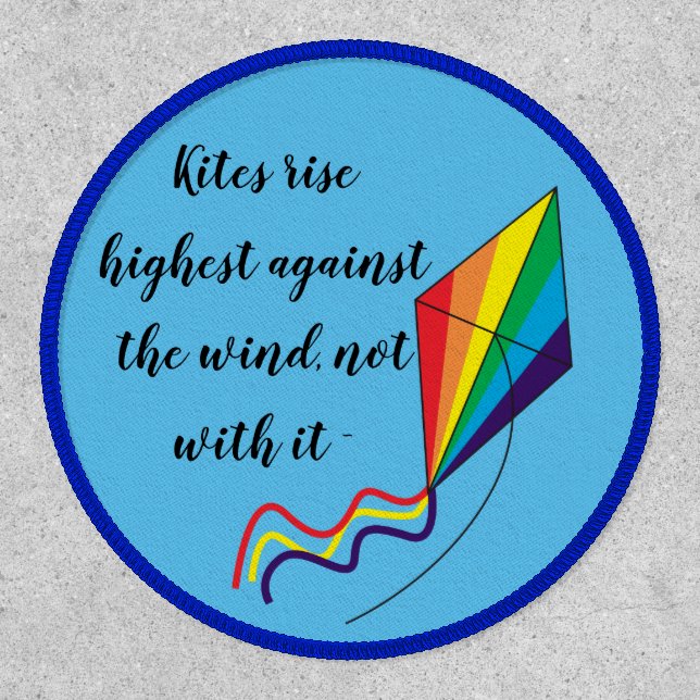 Rainbow Kite Rise Highest Against the Wind Patch (Front)