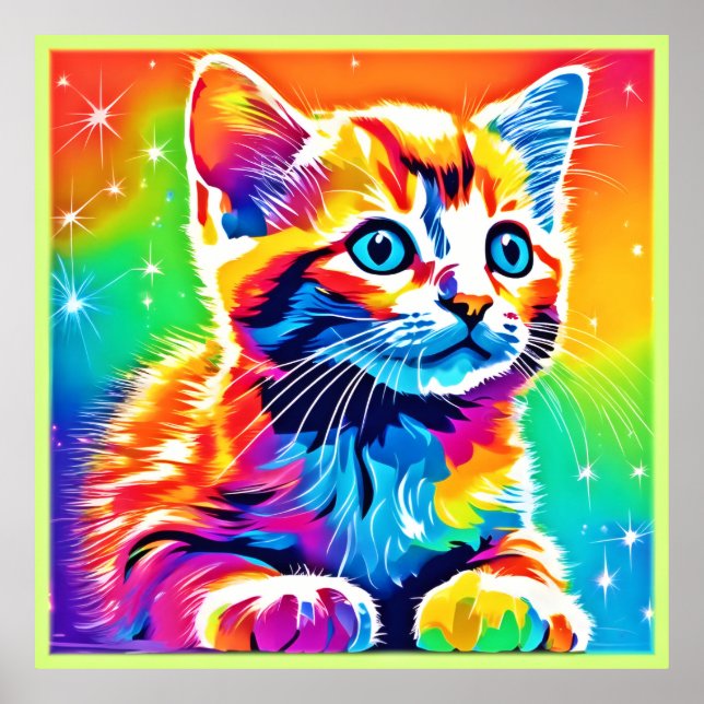Rainbow Kitten Dreams Poster (Front)