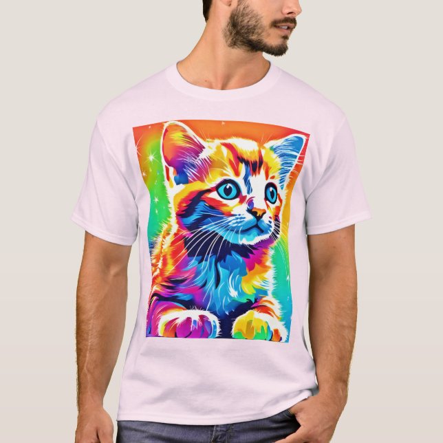 Rainbow Kitten Dreams T-Shirt (Front)