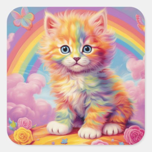 Rainbow Kitten Stickers