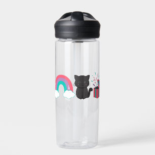Rainbow Kitten Surprise Icon Water Bottle